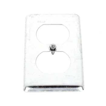 Tapa Metálica para Receptáculo Dúplex / 4.188 x 2.313 in / Cajas de Mano y Placas de Pared