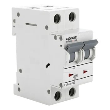 Protección Térmica/ Interruptor 2P, 32A, Corriente Alterna 400 V CA para Aplicación Fotovoltaica Montaje Riel DIN