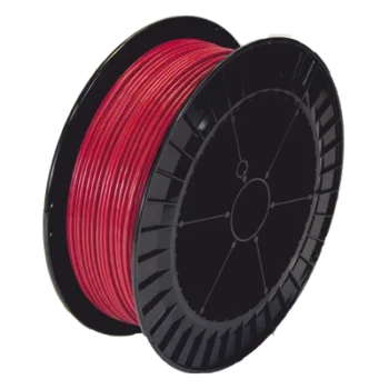 Cable Detector de Calor Lineal / Temperatura Fija 68 °C / Bobina 152 m (498.7 ft) / Recubrimiento Nylon Rojo / Exterior / Guía Acerada