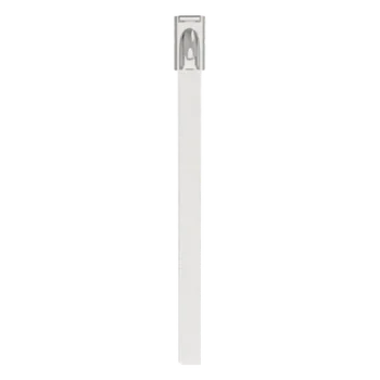 Cincho de Acero Inoxidable / 316 Estándar / 127 mm (5.0 in) largo x 4.6 mm ancho / 100 Piezas / Cierre Automático de Acceso Ancho / Bordes Redondeados