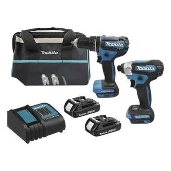 Kit de Rotomartillo Atornillador DHP485Z + Atornillador de Impacto DTD157Z, incluye 2 Baterías BL1815N, 1 Cargador DC18SD y Maleta de lona.