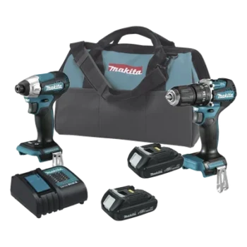 Kit de Rotomartillo Atornillador DHP487Z + Atornillador de Impacto DTD157Z, incluye 2 Baterías BL1815N, 1 Cargador DC18SD y Maleta de lona.