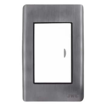 Apagador Sencillo / 10 A / 127 V CA / 60 Hz / Placa de Acero Inoxidable / Negro