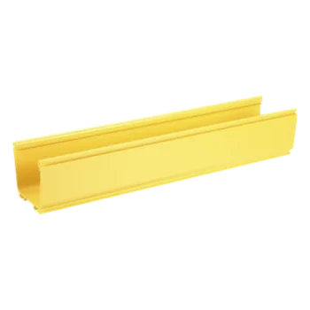 Canaleta FiberRunner™ 4X4, de PVC Rígido, Color Amarillo, 1.8 m de Largo