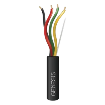 Cable Direct Burial / 4 Conductores 14 AWG / 305 m (1000 ft) / Intemperie / Sistemas de Detección de Incendio / Forro Negro 9.07 mm