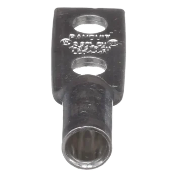 Zapata de compresión LCD4-14A-L para cal. 4 Awg, Doble barreno para tornillo prisionero de 1/4, Espaciado de orificio 16mm, 1 Pz