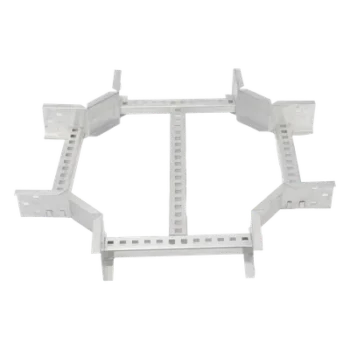 Derivación Horizontal X / Perfil Z / Peralte 3 1/4" / Ancho 9" / Radio 8" / Aluminio Portacables