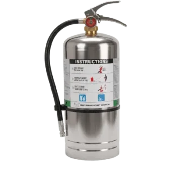Extintor de Agente Químico Líquido / Especializado Fuegos Clase K / Capacidad 6 L (1.6 gal) / UL / ULC / Acero Inoxidable y Latón