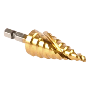 Broca escalonada espiral de 1/4" hss-tin 4-20 mm, blíster con una pieza.