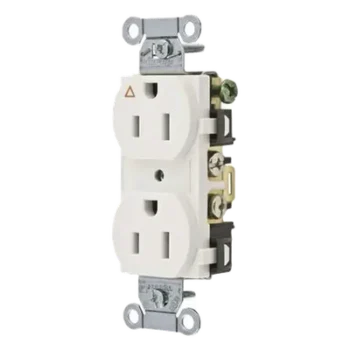 Contacto Dúplex Conexión a Tierra Aislada/ 15 A 125 V/ 2 Polos 3 Hilos/ Color Blanco/ Nema 5-15R/ Grado Comercial.