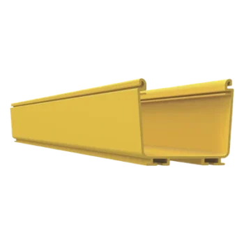 Canaleta FiberRunner™ 4X4, de PVC Rígido, Color Amarillo, 2 m de Largo