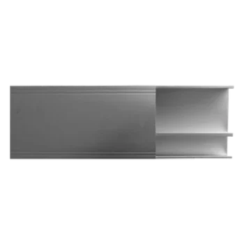 Canaleta de aluminio línea R40 color blanco, 117 x 27.3mm, tramo de 3 metros