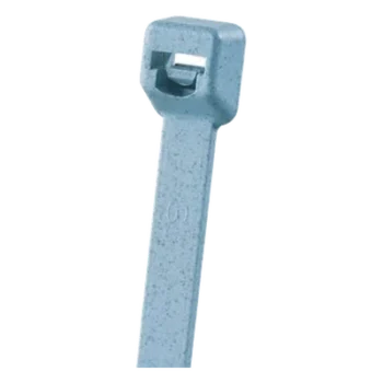 Cincho Pan-Ty™ 203mm Largo x 3.4mm ancho, Intermedio de Nylon 6.6 y Metal Detectable, Color Azul Claro. 100 Piezas.
