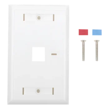 Placa de Pared / 1 Puerto Keystone / 70 x 115 mm (2.75' x 4.52') / UL 94V-0 / Blanco