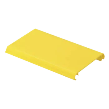 Tapa Con Bisagra a Presión Para Canaleta FiberRunner™ FR4X4YL2, de PVC Rígido, Color Amarillo, 2 m de Largo