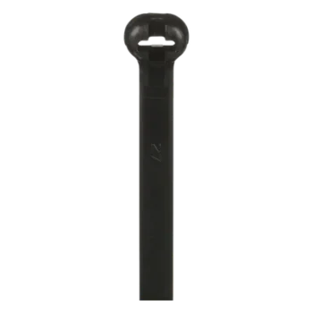 Cincho de Nylon 6.6 Dome-Top®, Con Lengüeta de Bloqueo de Acero Inoxidable, 780 mm largo x 7mm ancho, Color Negro, Exterior Resistente a Rayos UV, Paquete de 100pz