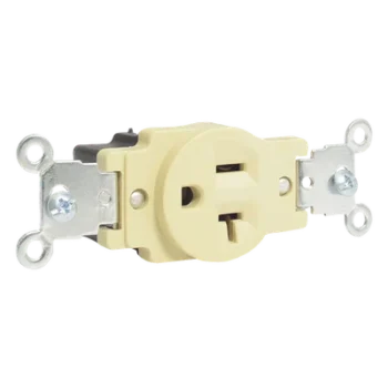 Contacto Sencillo /15 A 125V / Tapa Marfil /Base negra/ No Nema.