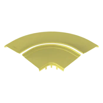 Tapa para Ángulo Recto Horizontal 90° / Sistema 12x4 / Longitud 456.9 mm / Apertura 3/4" (19 mm) / ABS 94V-0 / Amarillo