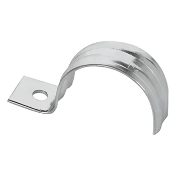 Abrazadera para tubo tipo uña 1 1/4" bolsa con 5 piezas