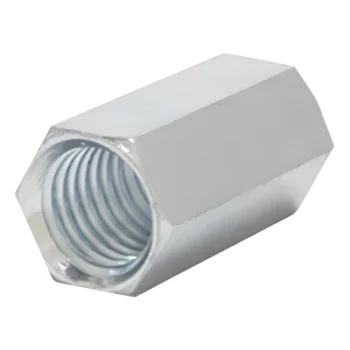 Cople hexagonal roscado cuerda maquina galvanizado de 12.7 mm (1/2").