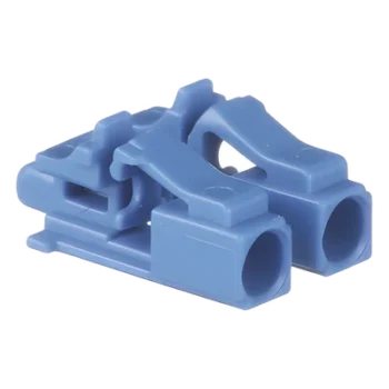 Kit de 10 Dispositivos para Bloquear Puertos de Fibra Óptica LC Duplex, Color Azul, Incluye Llave de Extracción