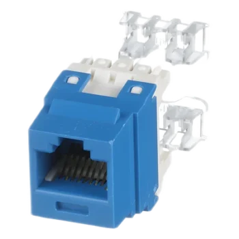 Jack Keystone RJ45 / Categoría 6 / Terminación 110 de Impacto / UTP 8P8C / 22-26 AWG / Azul