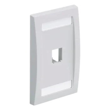 Placa de Pared Vertical / 1 Puerto Mini-Com / 69.8 x 114.3 mm / ABS / Blanco / RoHS