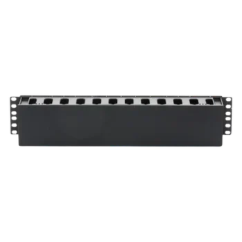 Organizador de Cables Horizontal / 2U / Rack 19" / Polímero ABS Resistente / Pintura Electrostática Negra