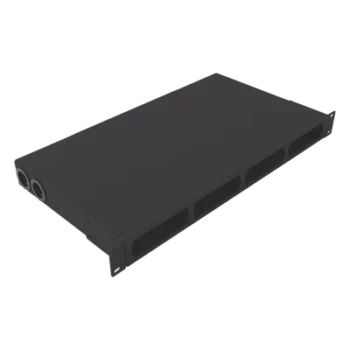 Distribuidor de Fibra Óptica / 19 Pulgadas / 1UR / 24 Fibras / 4 Placas Acopladoras / 1.58 x 0.14 x 0.84 pies