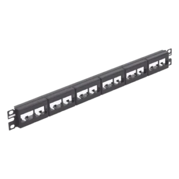 Panel de Parcheo Modular / Plano / Sin Blindaje / 24 Puertos / 1UR / 19" / CRS