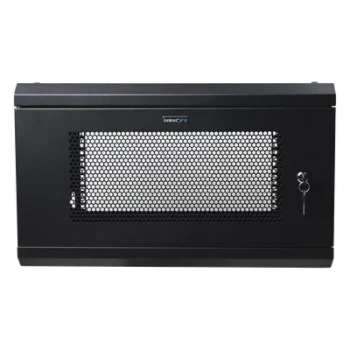 Gabinete de Pared / 6U / 19'' / 455 mm Profundidad / 80 kg Carga / Acero Reforzado / 1.49 ft Alto