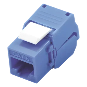Módulo Jack Keystone / Cat6 / U/UTP / Toolless / Terminación 180° / RJ45 / Color Azul