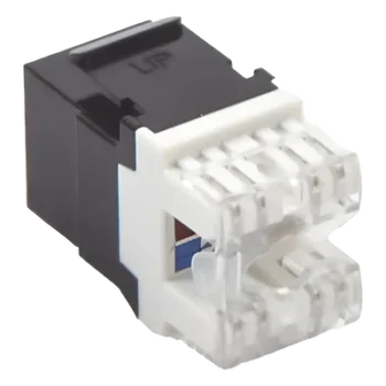 Módulo Jack Keystone / Cat6 / Terminación 180° / RJ45 No Blindado / 1 Puerto / Color Negro