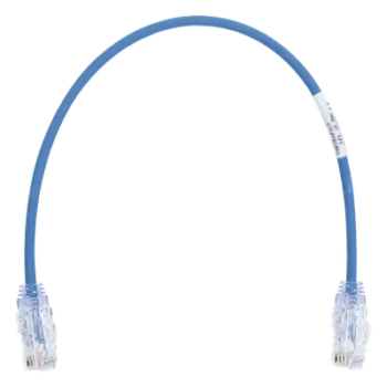 Cable de Parcheo / Cat6 / 28AWG / Diámetro 3.8mm / UTP / 0.3m (1 Pie) / Azul / LSZH
