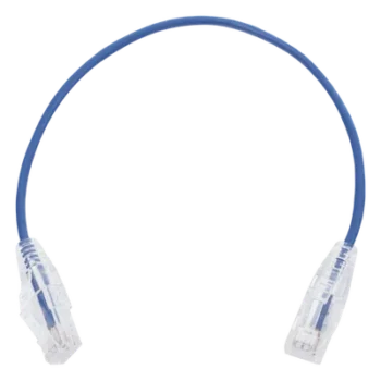 Cable de Parcheo Slim UTP Cat6 / 30 cm (0.98 pies) / 28 AWG / Azul / 1 Gbps