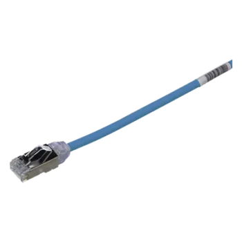 Patch Cord Cat6A / 28 AWG Diámetro Reducido / S/FTP Blindado / CM/LS0H / 0.20 m (0.66 pies) / Azul