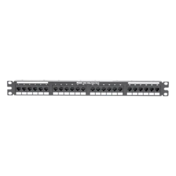 Panel de Parcheo de Impacto / Categoría 6A / 24 Puertos / 1UR / 1-500 MHz / 10GBASE-T