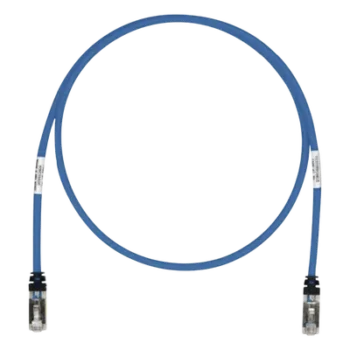 Patch Cord Cat6A / Blindado S/FTP / 500 MHz / 26 AWG / 0.61 m (2 ft) / CM/LS0H / Azul