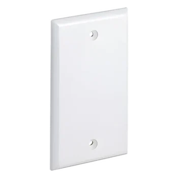 Placa de Pared Ciega / Vertical Plano / 70 x 115 mm (2.75" x 4.52") / UL 94V-0 / Blanco