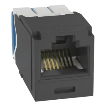 Jack RJ45 / Cat 6A / UTP / 8P8C / Tool-Free / 22-26 AWG / -10°C a 65°C / Negro