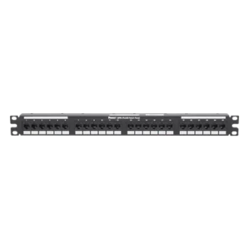 Panel de Parcheo de Impacto / Categoría 6 / 24 Puertos / 1UR / 1-250 MHz / PoE++ 100W