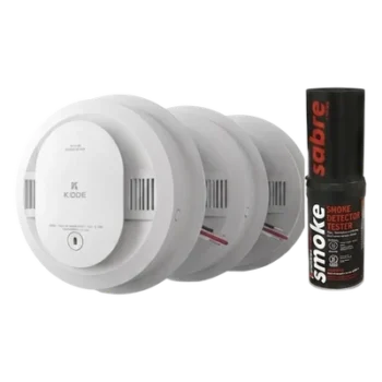 Kit de Detectores de Humo Autónomos / 20 Piezas / Fotoeléctrico / Batería 10 Años / 85 dB / Probador Incluido