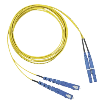 Jumper de Fibra Óptica / Monomodo OS2 9/125 / LC-SC Duplex / OFNR Riser / 1 m (3.28 pies) / Amarillo