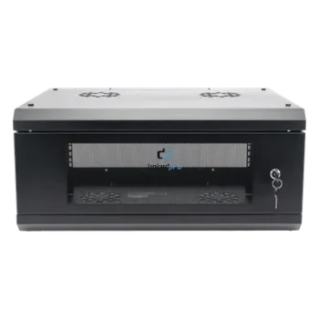 Gabinete de Pared 4U / 19" / Profundidad 455 mm / Cristal Templado / 80 kg / Interior