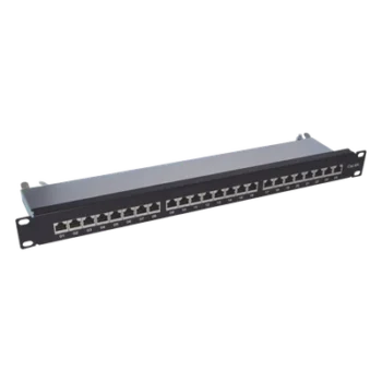 Panel de Parcheo / 24 Puertos / Cat6A Blindado / 1U Rack / T568A/B / 0 a 70°C