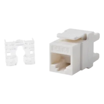 Módulo Jack Keystone / Cat6 / UTP / Terminación 110 / Ángulo 180° / 1 Puerto / Color Blanco
