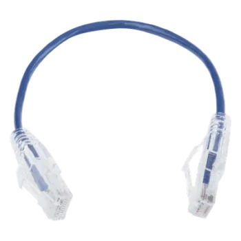 Cable de Parcheo Slim UTP Cat6 / 20 cm (0.66 pies) / 28 AWG / Azul / 1 Gbps