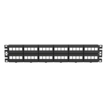 Panel de Parcheo Modular / 48 Puertos / 2UR / 19' Ancho / Acero Inoxidable y ABS / ROHS