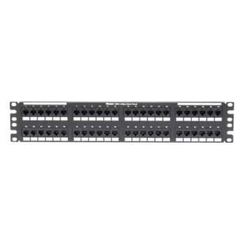 Panel de Parcheo de Impacto / Categoría 6A / 48 Puertos / 2UR / 19" / PoE++ 100W