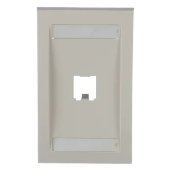 Placa de Pared Vertical / 1 Puerto Mini-Com / Perfil Ejecutivo Elevado / 2.75 x 4.5 pulg. / Blanco Mate